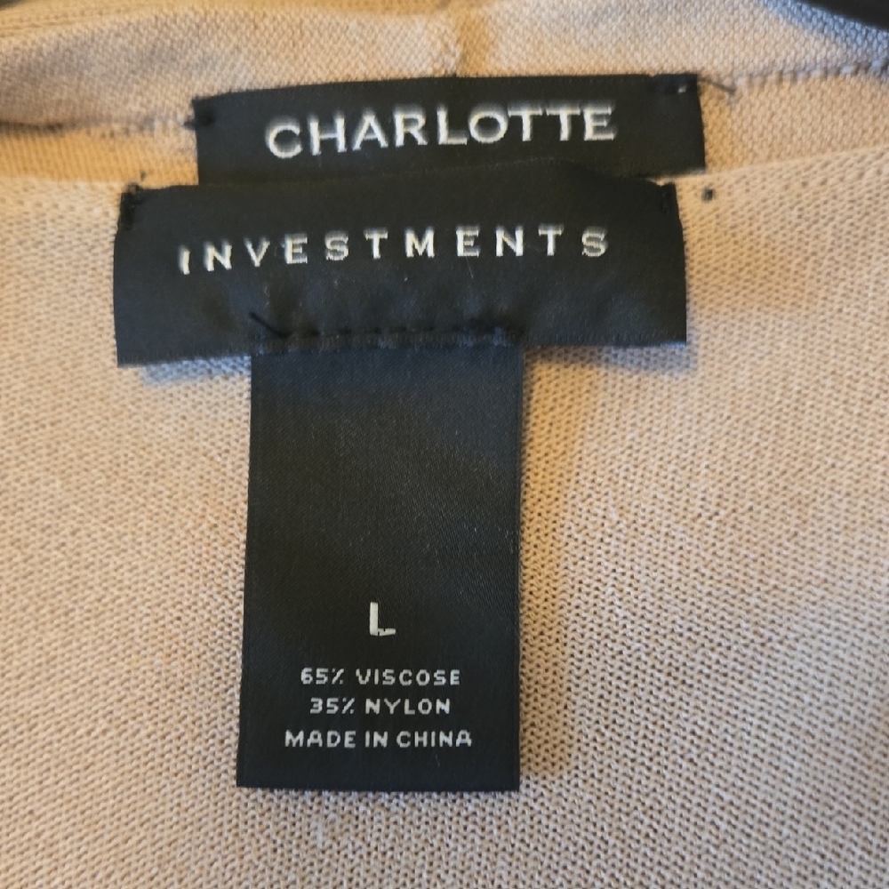 Chic Open-Front Cardigan in Beige - Picture 3 of 6
